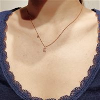 Vicenza - Piazzetta Palladio 2 - Collier Crivelli Femme Lettere in Or Diamante 0.09 Ct 234-3580-G - 234-3580-G
